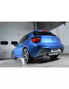 BMW M135i Milltek Sport Bakre dämpare 2x 90 chrome GT utblås - Resonated (dämpad) utan avgasventiler