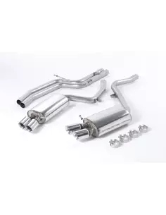 Audi S5 4,2 V8 B8 Milltek Sport Cat-Back 4x 80 chrome GT utblås - Non-Resonated (mindre-dämpad)