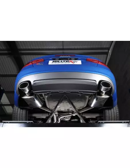 Audi S5 3,0TFSi Coupé / Cab B8 Milltek Sport Cat-Back 2x 150x95 chrome ovala utblås - Non-Resonated (mindre-dämpad)