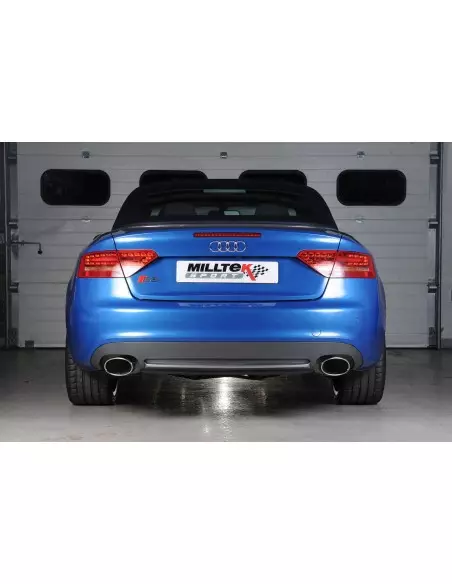 Audi S5 3,0TFSi Coupé / Cab B8 Milltek Sport Cat-Back 2x 150x95 chrome ovala utblås - Non-Resonated (mindre-dämpad)