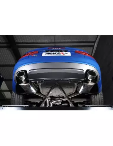 Audi S5 3,0TFSi Coupé / Cab B8 Milltek Sport Cat-Back 2x 150x95 chrome ovala utblås - Resonated (dämpad)