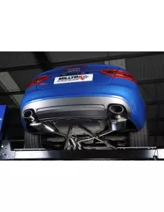 Audi S5 3,0TFSi Coupé / Cab B8 Milltek Sport Cat-Back 2x 150x95 chrome ovala utblås - Resonated (dämpad)
