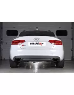 Audi S5 3,0TFSi Sportback B8 Milltek Sport Cat-Back 2x 150x95 svarta ovala utblås - Resonated (dämpad) 2