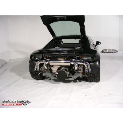 Audi R8 V8 2007-12 Milltek Sport Cat-Back tar bort bakre katalysatorer - Non-Resonated (mindre-dämpad)