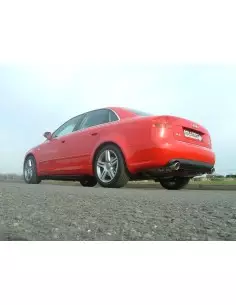 Audi A4 2,0TFSi B7 Quattro Milltek Sport Cat-Back 2x 100 chrome JET utblås - Non-Resonated (mindre-dämpad) 2