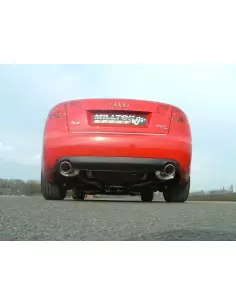 Audi A4 2,0TFSi B7 Quattro Milltek Sport Cat-Back 2x 100 chrome JET utblås - Resonated (dämpad)