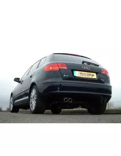 Audi A3 2,0T Sportback Quattro 8P Milltek Sport Cat-Back 2x 76 JET utblås - Resonated (dämpad) 2