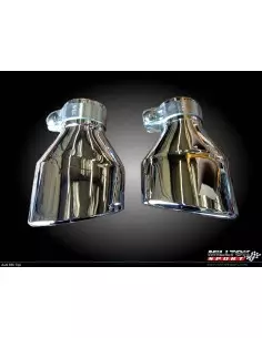 Audi RS6 4,2T V8 C5 Milltek Sport Cat-Back 2x 150x95 chrome ovala utblås - Resonated (dämpad) 2