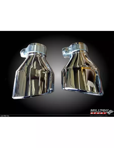 Audi RS6 4,2T V8 C5 Milltek Sport Cat-Back 2x 150x95 chrome ovala utblås - Resonated (dämpad)