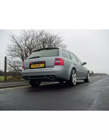 Audi RS6 4,2T V8 C5 Milltek Sport Cat-Back 2x 150x95 chrome ovala utblås - Resonated (dämpad)