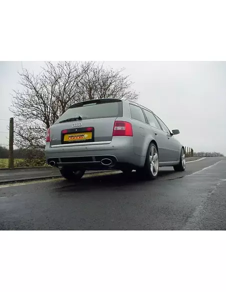 Audi RS6 4,2T V8 C5 Milltek Sport Cat-Back 2x 150x95 chrome ovala utblås - Resonated (dämpad)