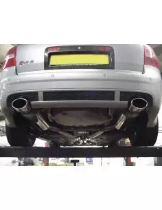 Audi RS6 4,2T V8 C5 Milltek Sport Cat-Back 2x 150x95 chrome ovala utblås - Resonated (dämpad)