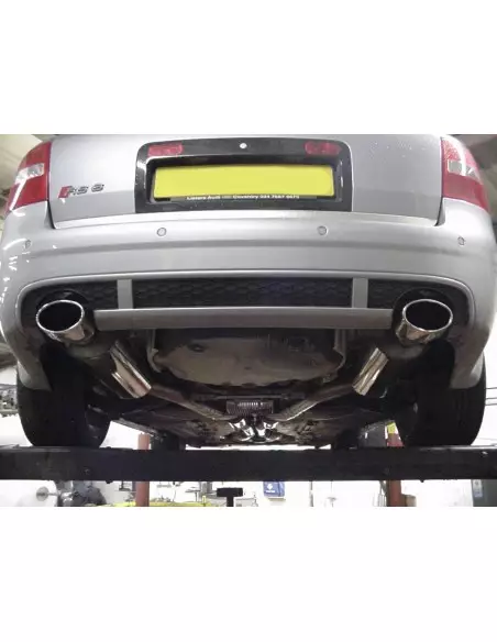 Audi RS6 4,2T V8 C5 Milltek Sport Cat-Back 2x 150x95 chrome ovala utblås - Resonated (dämpad)
