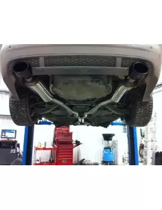 Audi RS6 4,2T V8 C5 Milltek Sport Cat-Back 2x 150x95 svarta ovala utblås - Non-Resonated (mindre-dämpad)