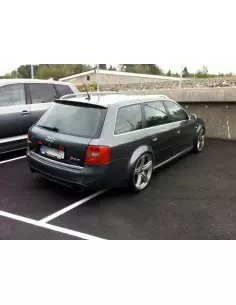 Audi RS6 4,2T V8 C5 Milltek Sport Cat-Back 2x 150x95 svarta ovala utblås - Resonated (dämpad) 2