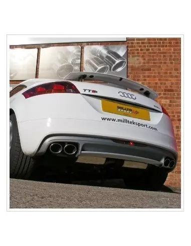 Audi TTS 2,0TFSi 8J Milltek Sport Cat-Back 4x special utblås - Non-Resonated (mindre-dämpad)