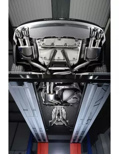 Audi S6 4,0TFSi V8 C7 Milltek Sport Cat-Back 4x 100 chrome GT utblås - Non-Resonated (mindre-dämpad)
