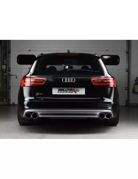 Audi S6 4,0TFSi V8 C7 Milltek Sport Cat-Back 4x 100 chrome GT utblås - Non-Resonated (mindre-dämpad)