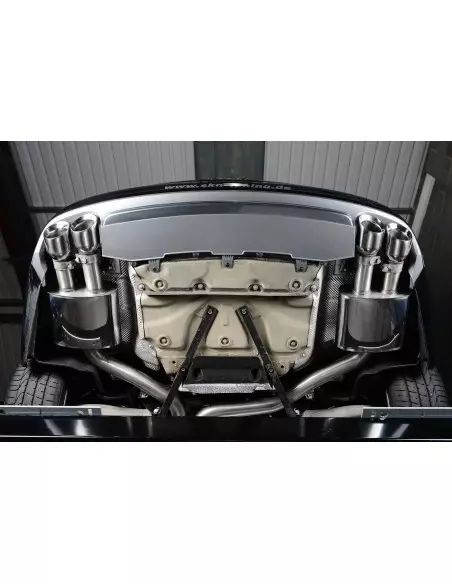 Audi S6 4,0TFSi V8 C7 Milltek Sport Cat-Back 4x 100 chrome GT utblås - Resonated (dämpad)
