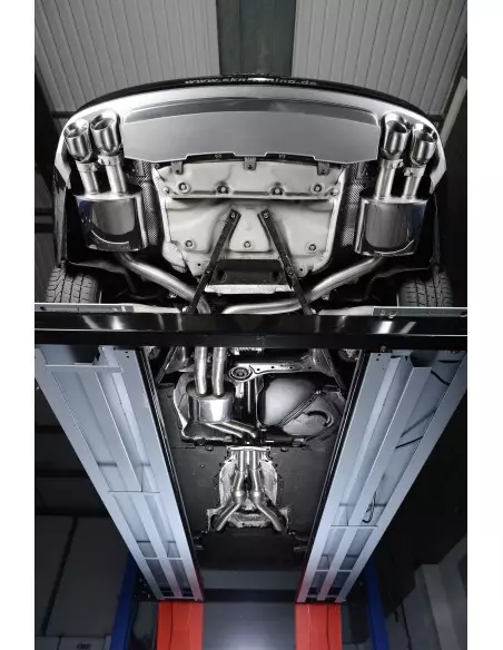 Audi S7 4,0TFSi V8 C7 Milltek Sport Cat-Back 4x 100 chrome GT utblås - Non-Resonated (mindre-dämpad)