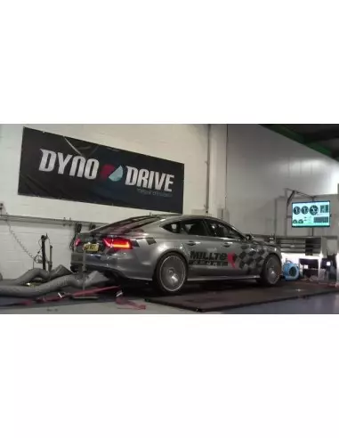 Audi S7 4,0TFSi V8 C7 Milltek Sport Cat-Back 4x 100 svarta GT utblås med aktiva avgasventiler - Resonated (dämpad)