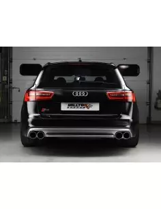 Audi S6 4,0TFSi V8 C7 Milltek Sport Cat-Back 4x 100 chrome GT utblås med aktiva avgasventiler - Non-Resonated (mindre-dämpad)