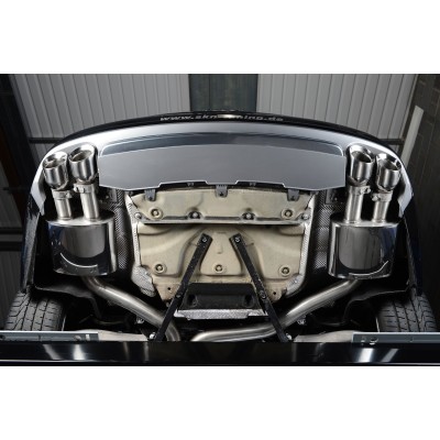 Audi S7 4,0TFSi V8 C7 Milltek Sport Cat-Back 4x 100 chrome GT utblås med aktiva avgasventiler - Non-Resonated (mindre-dämpad)