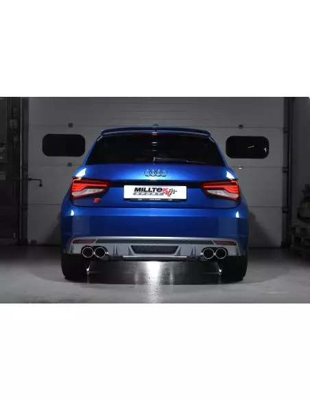 Audi S1 2,0TFSi Milltek Sport Cat-Back 4x GT90 Chrome utblås - Non-Resonated (mindre-dämpad)