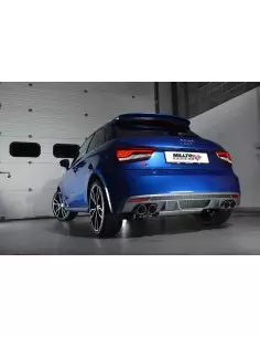 Audi S1 2,0TFSi Milltek Sport Cat-Back 4x GT90 Chrome utblås - Non-Resonated (mindre-dämpad)