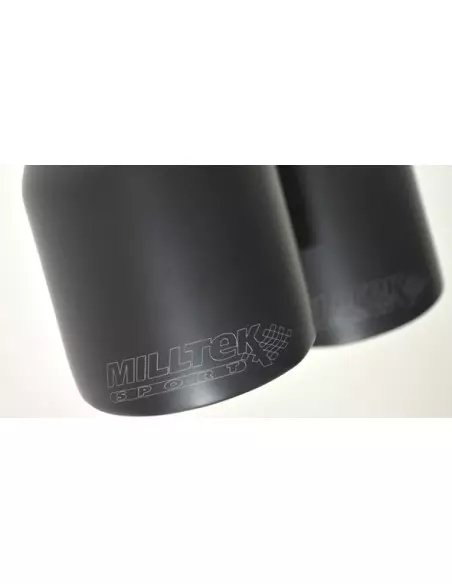 Audi S1 2,0TFSi Milltek Sport Cat-Back 4x GT90 Svarta utblås - Non-Resonated (mindre-dämpad)