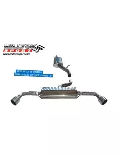 Audi TT 3,2 V6 8J Milltek Sport Cat-Back 2x 100 chrome JET utblås - Non-Resonated (mindre-dämpad)