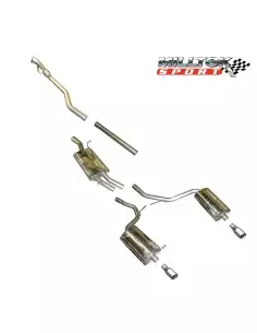 Audi A4 1,8T 163HK Quattro B6 Milltek Sport Cat-Back 2x 90 chrome JET utblås - Non-Resonated (mindre-dämpad)