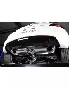 VW Scirocco 2,0TFSi R Milltek Sport 3" Cat-Back 2x ovala svarta utblås - Resonated (dämpad)
