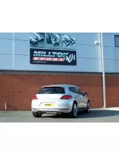 VW Scirocco 2,0TFSi GT Milltek Sport Cat-Back 2x 80 chrome GT utblås - Resonated (dämpad) 2