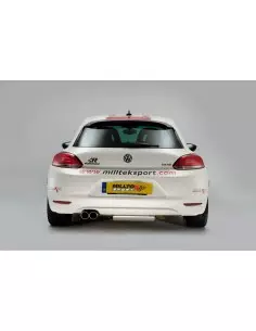 VW Scirocco 2,0TFSi GT Milltek Sport Cat-Back 2x 80 chrome GT utblås - Resonated (dämpad)