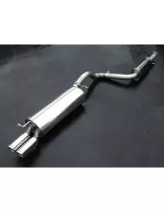 VW Bora 1,8T Milltek Sport Cat-Back 2x 76,2 chrome JET utblås - Resonated (dämpad)