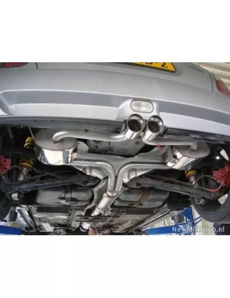 Mini Cooper S / JCW R53 Milltek Sport Cat-Back 2x 76,2 chrome Special utblås - Non-Resonated (mindre-dämpad)