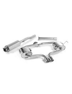 Mini Cooper S / JCW R53 Milltek Sport Cat-Back 2x 76,2 chrome Special utblås - Resonated (dämpad)
