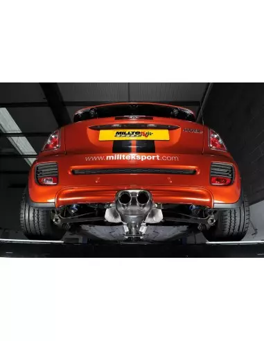 Mini Cooper Coupé S / JCW R58 Milltek Sport Cat-Back 2x 80 chrome GT utblås - Non-Resonated (mindre-dämpad)