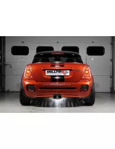 Mini Cooper Coupé S / JCW R58 Milltek Sport Cat-Back 2x 80 chrome GT utblås - Resonated (dämpad) 2