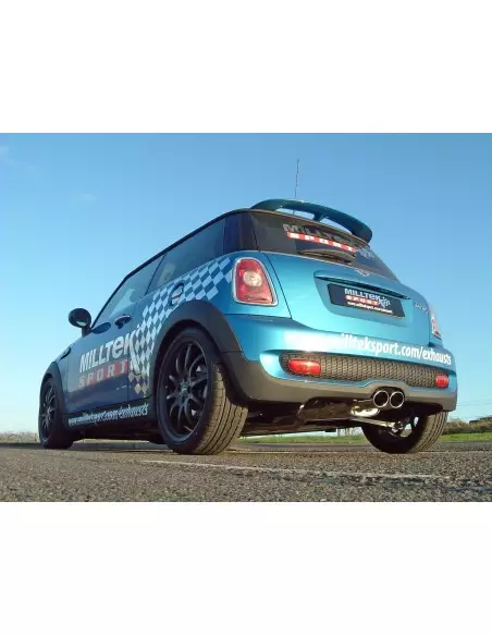 Mini Cooper S R56 Milltek Sport Cat-Back 2x Ovala JET utblås (passar ej JCW stötfångare) - Resonated (dämpad)