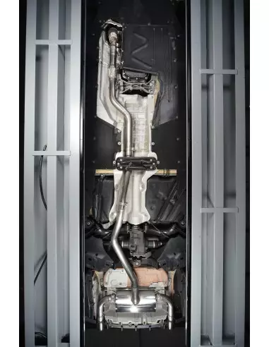BMW 328i automat F30 Milltek Cat-Back 2x 90 chrome GT utblås (kräver 335i F30 diffuser) - Non-Resonated (mindre-dämpad)