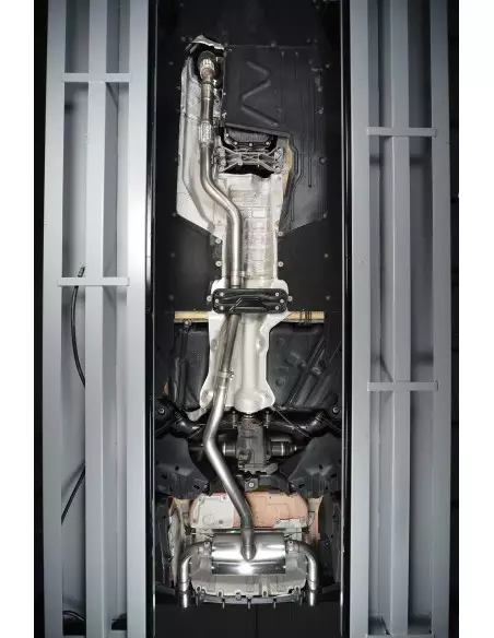 BMW 328i automat F30 Milltek Cat-Back 2x 90 chrome GT utblås (kräver 335i F30 diffuser) - Resonated (dämpad)