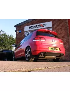 VW Golf GTi mk6 Milltek Sport Cat-Back 2x 100 GT utblås - Resonated (dämpad)