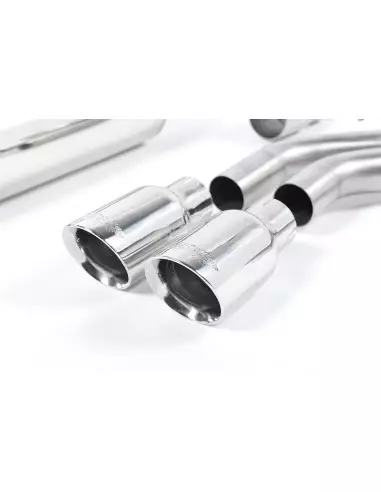 VW Golf GTD mk7 Milltek Sport Cat-Back 2x 80 chrome GT utblås - Non-Resonated (mindre-dämpad)
