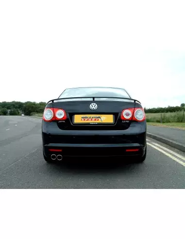 VW Jetta 2,0T GT Milltek Sport Cat-Back 2x 76,2 chrome JET utblås - Non-Resonated (mindre-dämpad)