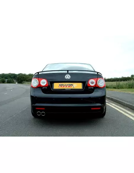 VW Jetta 2,0T GT Milltek Sport Cat-Back 2x 76,2 chrome JET utblås - Non-Resonated (mindre-dämpad)