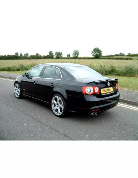 VW Jetta 2,0T GT Milltek Sport Cat-Back 2x 76,2 chrome JET utblås - Non-Resonated (mindre-dämpad)