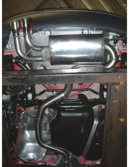 VW Golf 2,0TFSi GTi mk5 Milltek Sport 3" Cat-Back 2x 80 chrome GT utblås - Non-Resonated (mindre-dämpad)