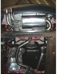VW Golf 2,0TFSi GTi mk5 Milltek Sport 3" Cat-Back 2x 80 chrome GT utblås - Resonated (dämpad) 2